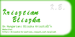 krisztian bliszka business card